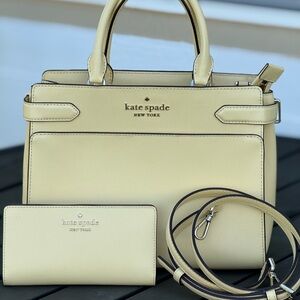 Kate Spade Yellow Satchel and Wallet Set
